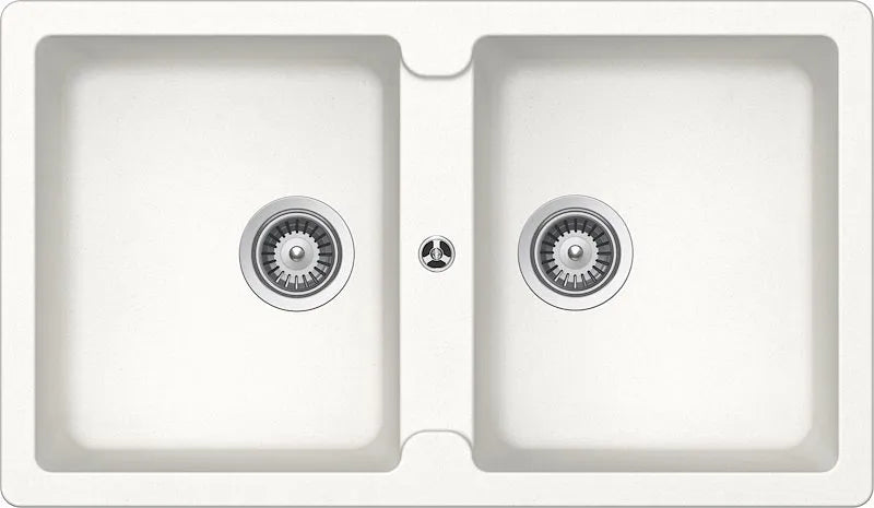Glem Gas Modello 2 Vasche incasso finitura bianca Glem Lavello Ls286wh