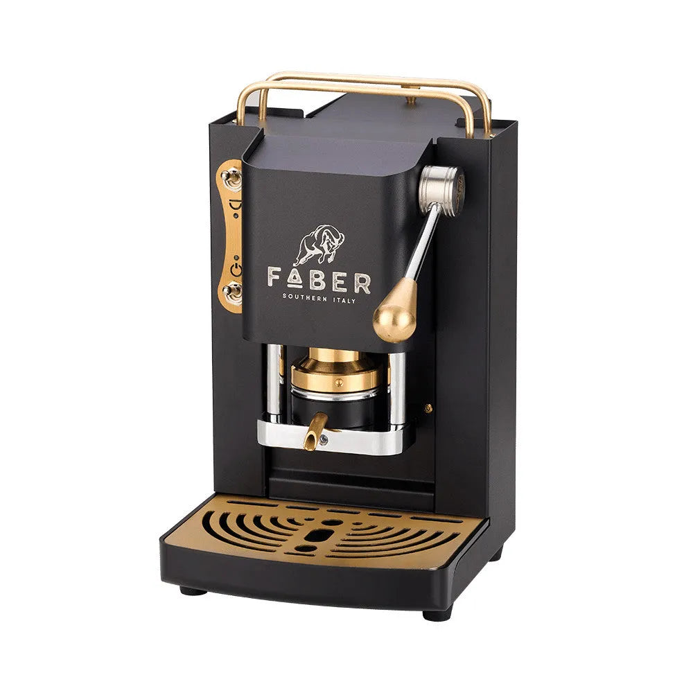 Faber Italia Mini Deluxe Macchina Caffè Cialde Automatica, capacità 1,3L 15bar finitura nera