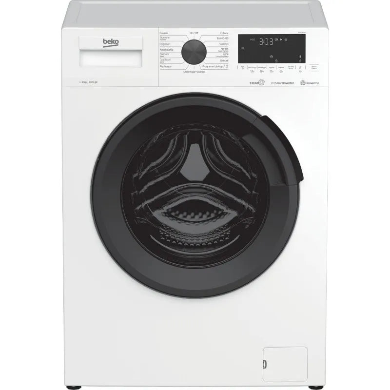 Beko lavatrice, EUR8C4A - a Vapore 8 kg, classe di efficienza energetica C, Centrifuga 1400 giri, installazione libera con a a carica frontale