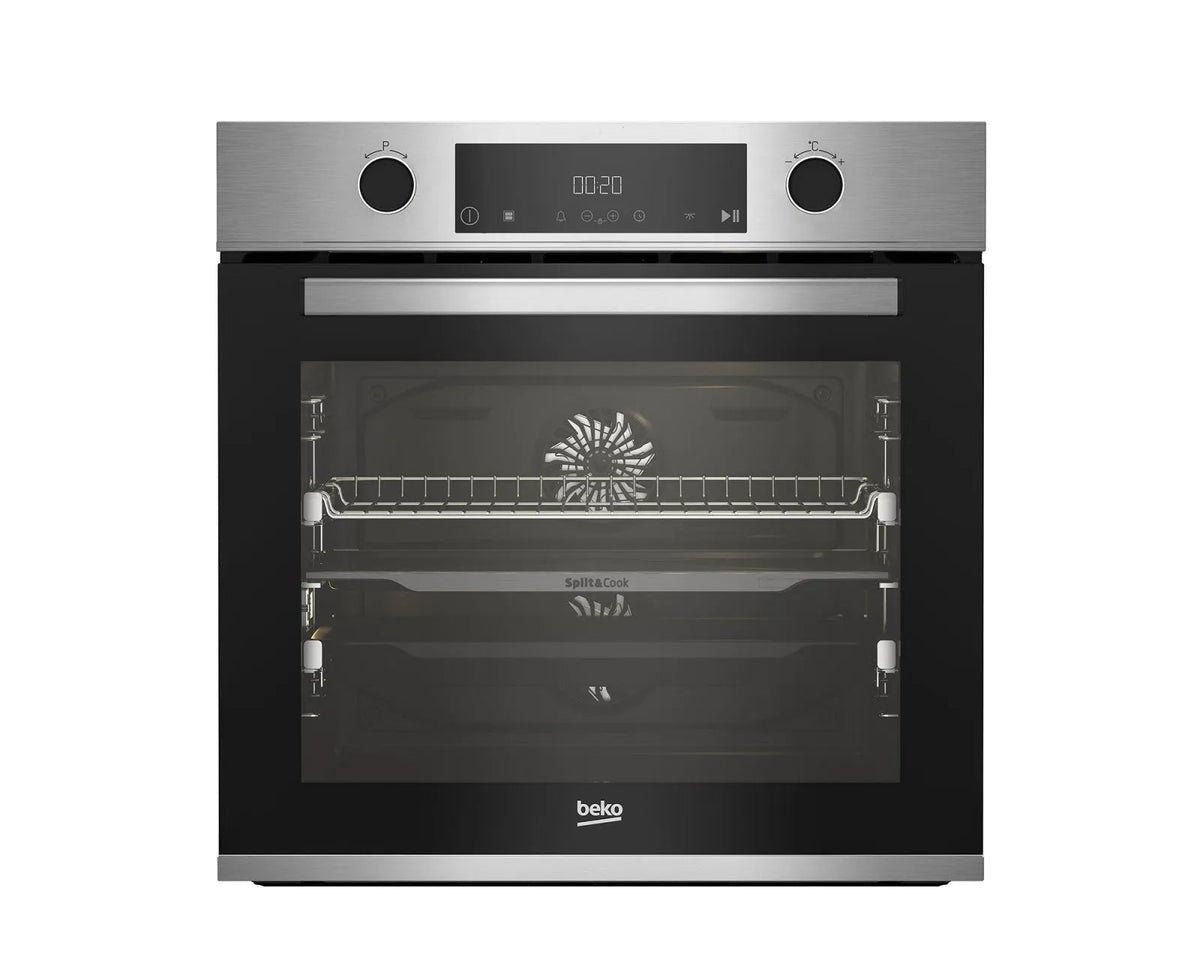 Beko forno, BBVM12400XPS Multifunzione per installazione a incasso Pirolitico 72L Doppia Cavità Inox