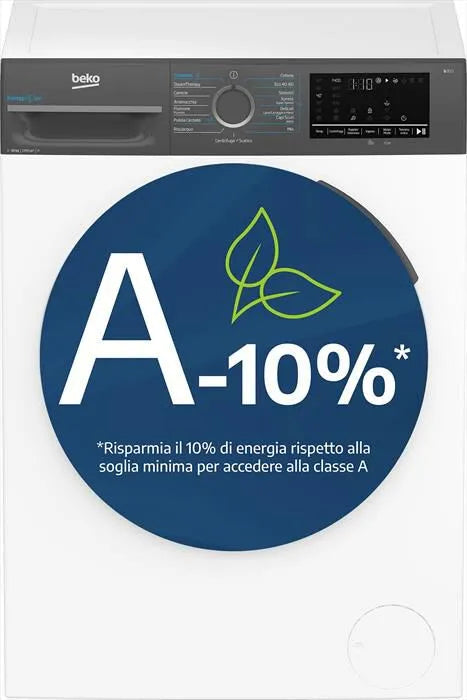 BEKO lavatrice, BMWEU10147DA 10Kg classe di efficienza energetica A-Antracite, finitura bianca