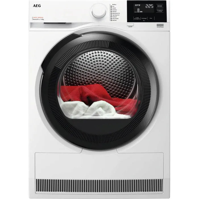 AEG asciugatrice, Series 7000 TR7HG8C Pompa di Calore 8 Kg installazione libera finitura bianca
