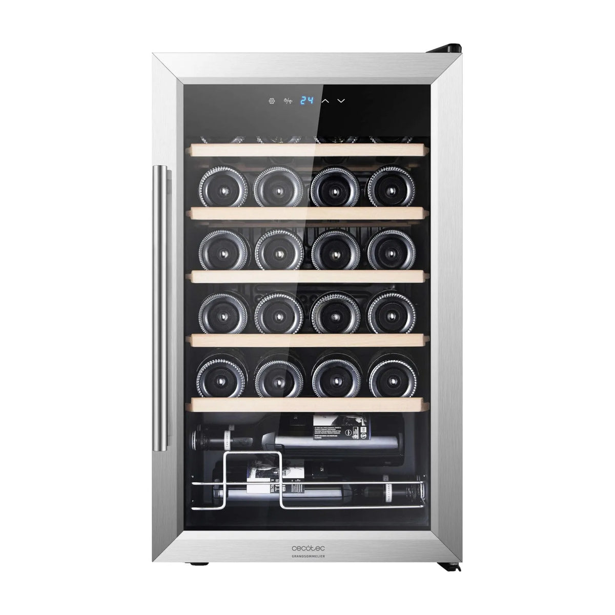 Cecotec frigorifero, per Vini Enoteca 00125, 24 Bottiglie, 5-18°C, acciaio inossidabile