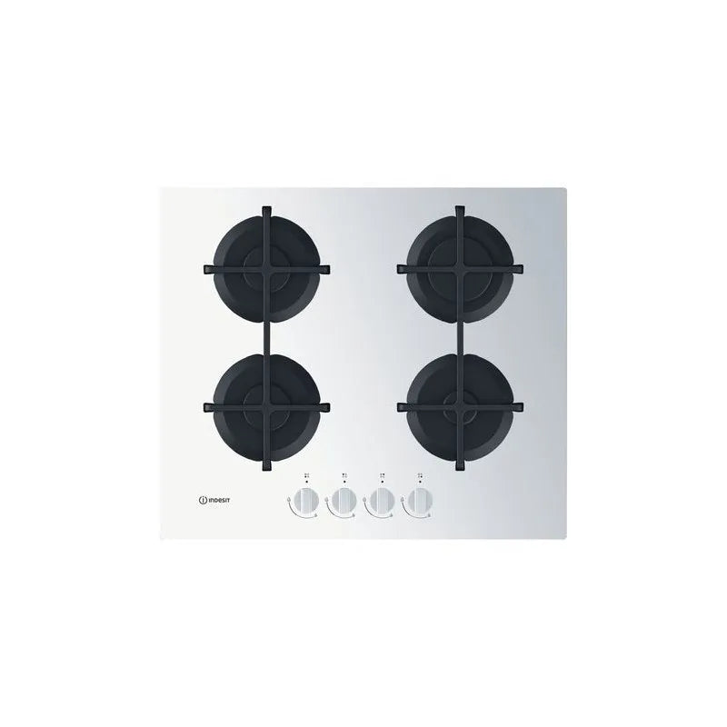 Indesit piano cottura a gas, ING 61T/WH - 4 zone di cottura 60 cm finitura bianca