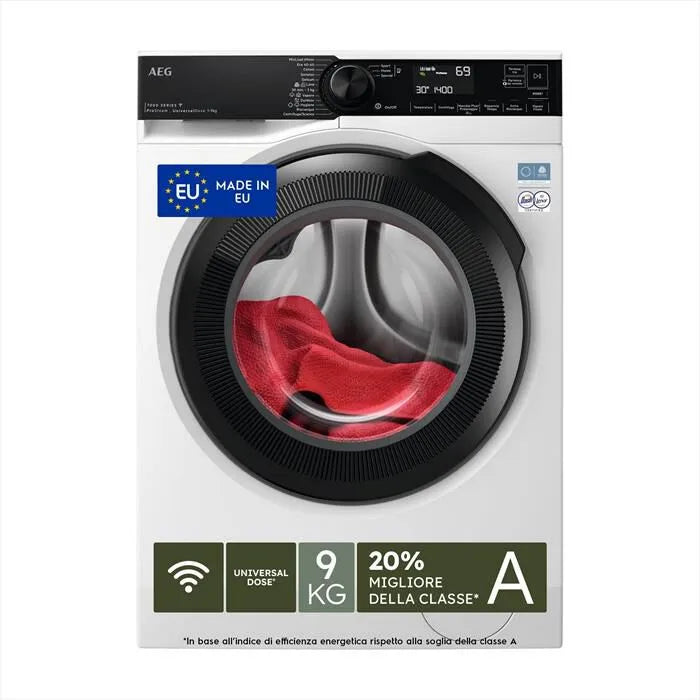 AEG lavatrice, LR7FH94VY 9 Kg Classe A, colore bianco