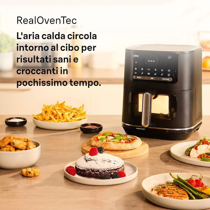 BRAUN friggitrice ad aria, MultiFry 5 Hf5073 finitura nera