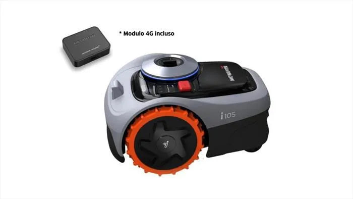 tagliaerba, Robot I105E + MODULO 4G-finitura grigia / arancione, NAVIMOW by SEGWAY