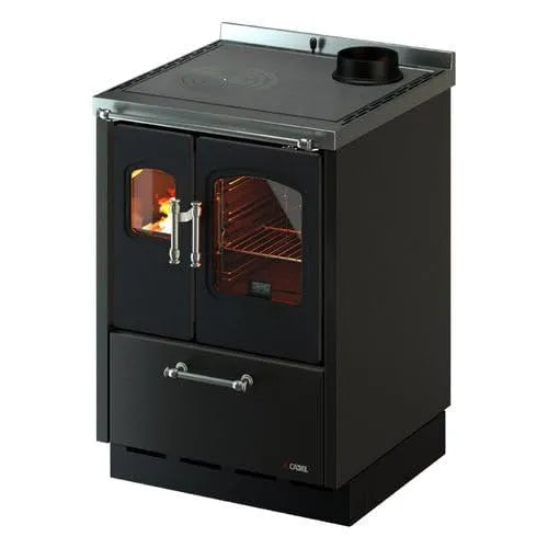 stufa a legna, Smart modello 60VS con forno 6.5 kW 60x60 cm Antracite, CADEL