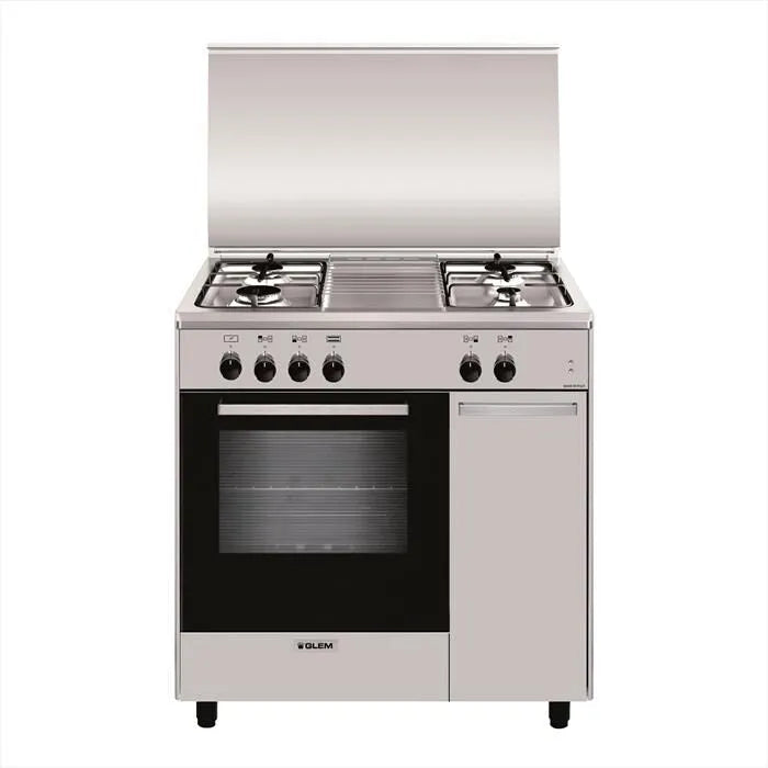 GLEM GAS modello AS854EI, Cucina a gas classe di efficienza energetica A-Inox