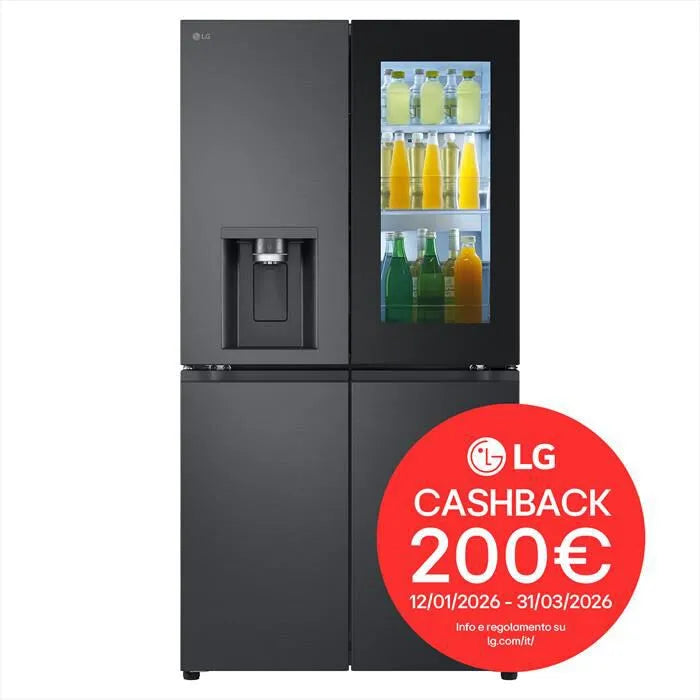LG frigorifero, 4 porte GMG960EVJE Classe E 638L, colore nero