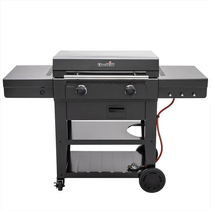 Char-Broil, PLANCHA VERSA TILE 3 IN 1 GAS 2 FUOCHI, colore nero