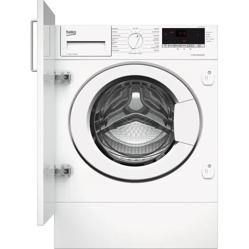 Beko lavatrice, WITC7612B0W - per installazione a incasso Scomparsa totale 7 Kg 1200 giri/min classe di efficienza energetica C