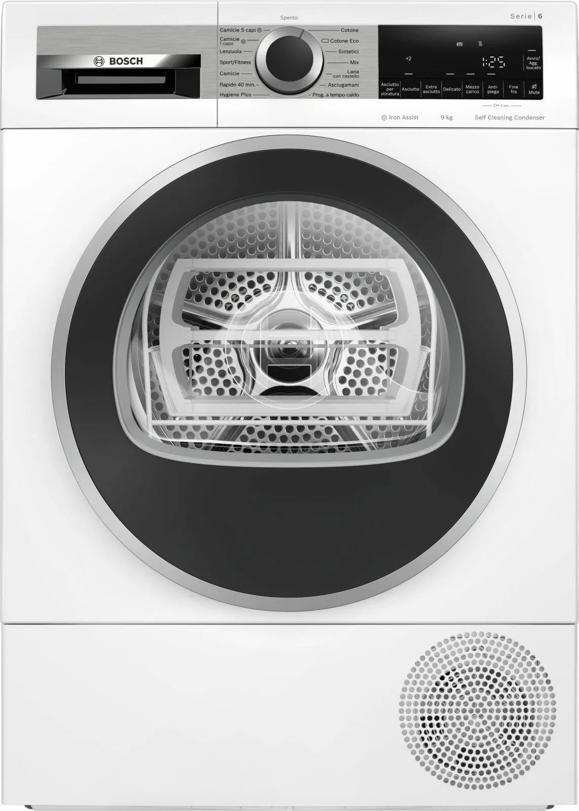 Bosch asciugatrice, Serie 6 WQG245C0IT 9kg Pompa di Calore classe di efficienza energetica A+++ finitura bianca