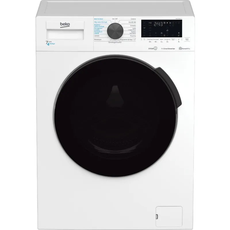 Beko lavasciuga, HTE7726XA-IT - a Vapore SteamCure, 7/4 kg, 1400 giri/min classe di efficienza energetica D