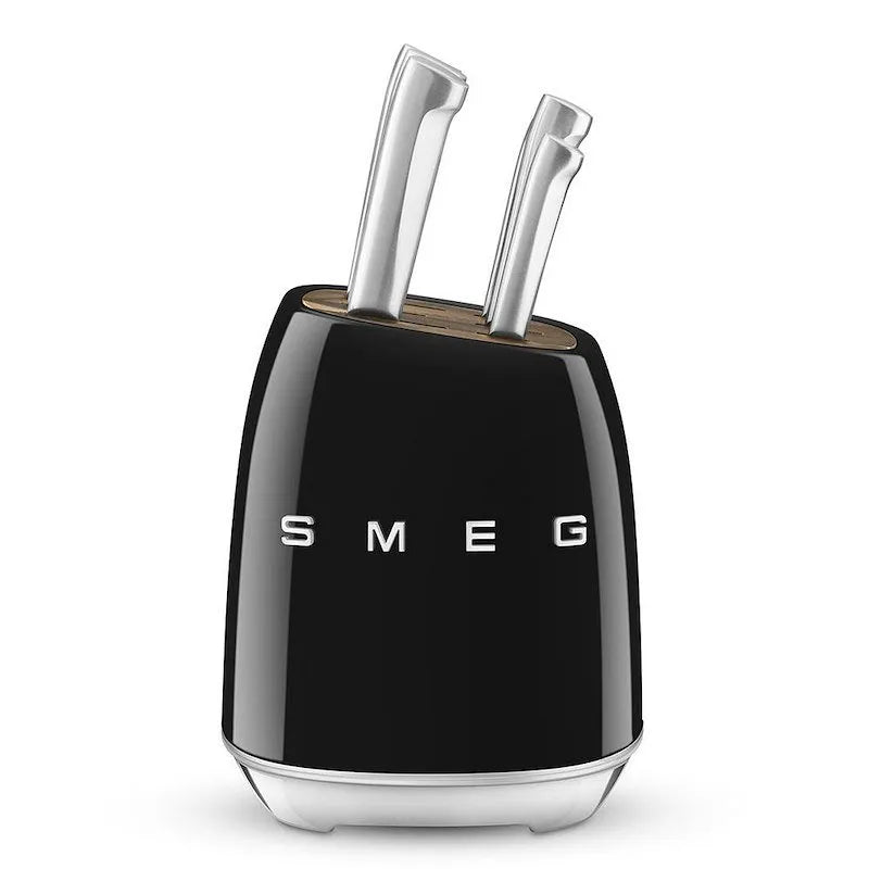 SMEG modello Kbsf02bl, Ceppo Portacoltelli con set coltelli finitura nera