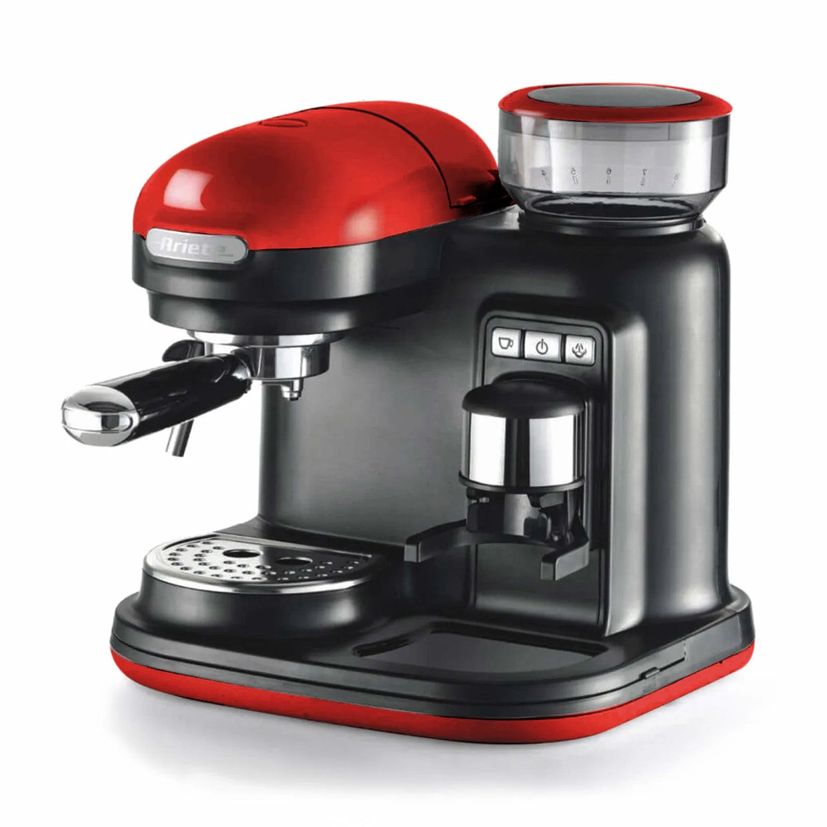 Ariete macchina da caffè, 1318 Automatica con Macinacaffè Integrato 15 bar finitura rossa