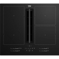 Beko piano cottura a induzione, modello HIXI 64700 UF / HIXI64700UF - con Cappa Integrata finitura nera in Vetroceramica 60 cm - 4 zone