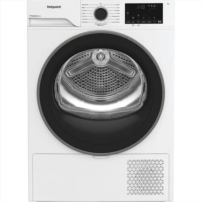 Hotpoint asciugatrice, 9KG SLIM HPT 93D BS IT CLASSE D, colore bianco