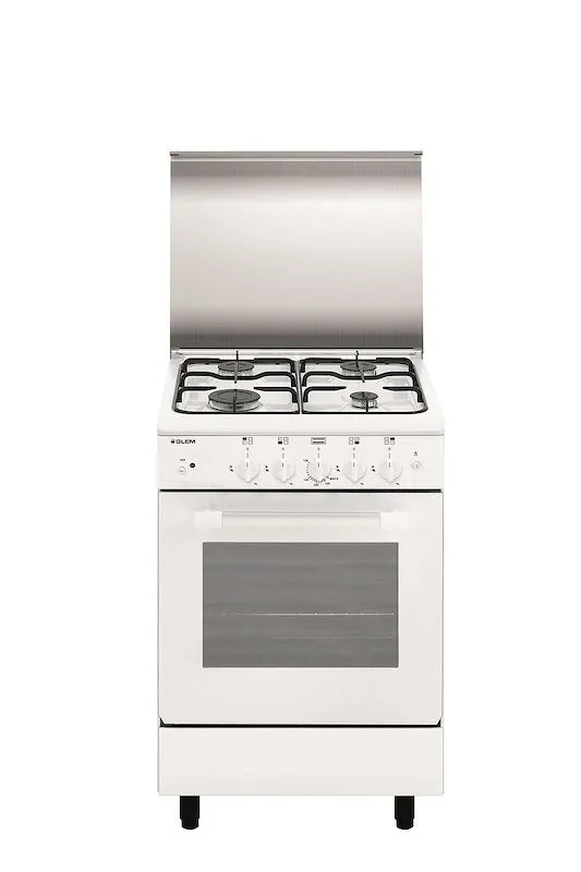 Glem Gas forno, Glem Cucina a gas Ae55ax3 finitura bianca