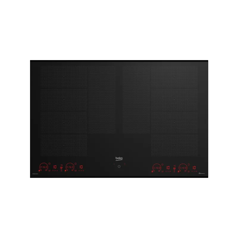 Beko piano cottura a induzione, HII88810NTI - 8 zone cottura IndyFlex 80cm finitura nera