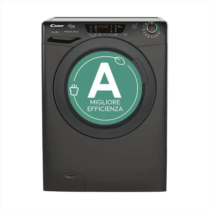 Candy lavatrice, HES14124TWMBB5, S 12 Kg Classe A, colore nero