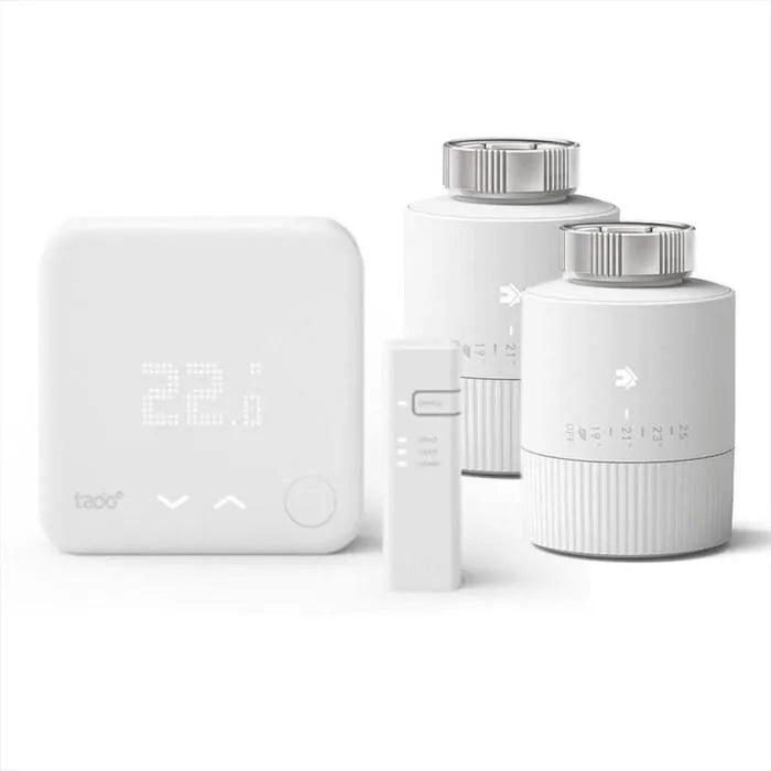 TADO, TERMOSTATO SMART KIT V3+ CON 2 VALVOLE BASIC, colore bianco