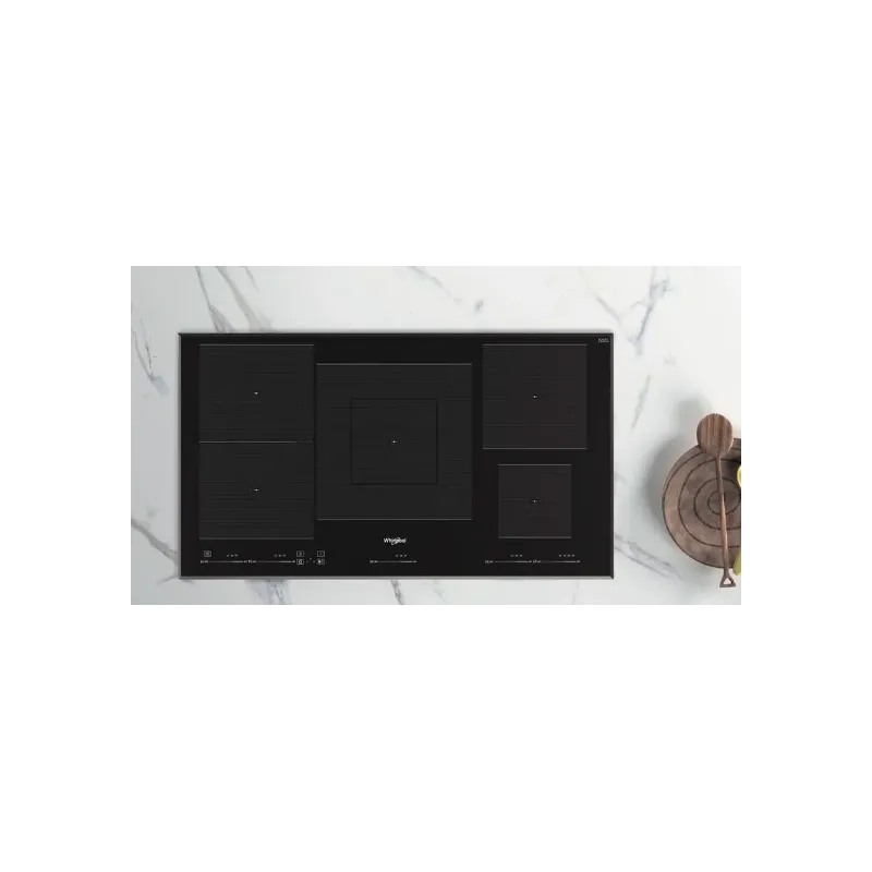 Whirlpool piano cottura a induzione, WT 1090 BA / WT1090BA - 90 cm 5 Zone FlexiCook finitura nera