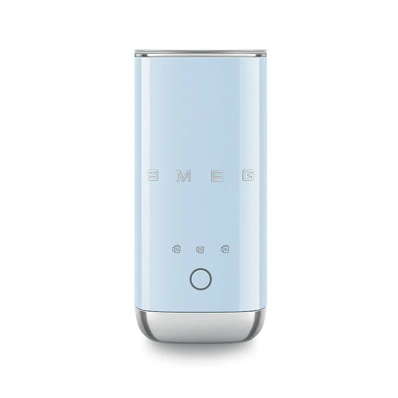 SMEG, linea Montalatte elettrico modello Mff02pbeu Azzurro Estetica 50's Style