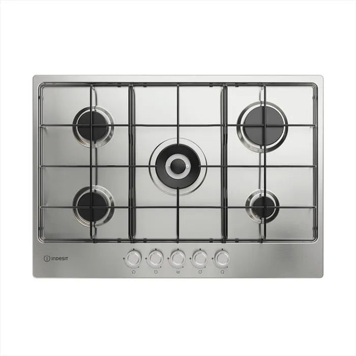Indesit piano cottura a gas THP 752 W/IX/I 1, larghezza 73 cm