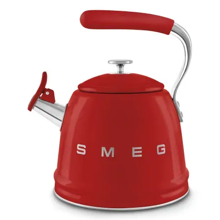 SMEG bollitore elettrico WKF01RD, con fischio 50's Style - finitura rossa LUCIDO