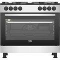 Beko forno elettrico ventilato, modello GM15122DXB - Cucina a installazione libera Inox 90x60 cm 5 Fuochi