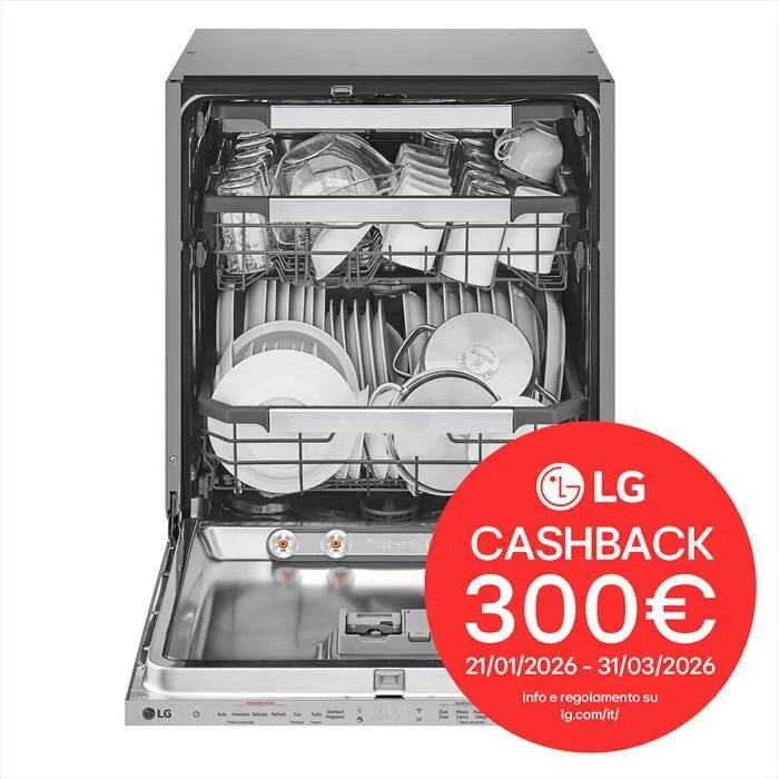 LG lavastoviglie, DB597TXS classe di efficienza energetica A-20% 14coperti-Noble Steel