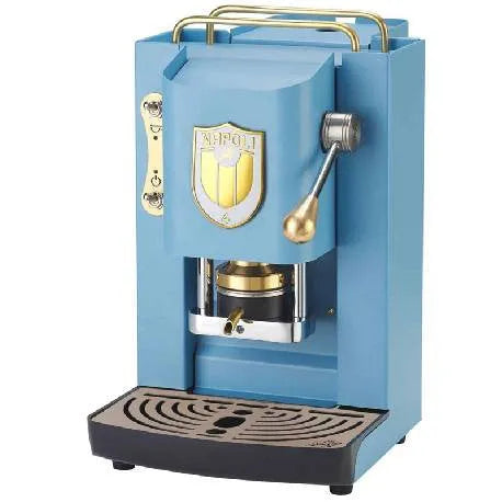 Faber, linea Pro Deluxe SSC Napoli Macchina Caffè Cialde Blu con Pressacialda Ottone