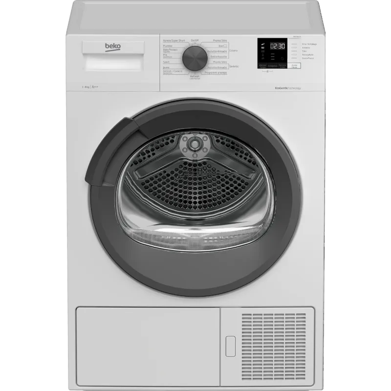 Beko asciugatrice, DRXS827A - Slim 8 kg a Pompa di Calore classe di efficienza energetica A++