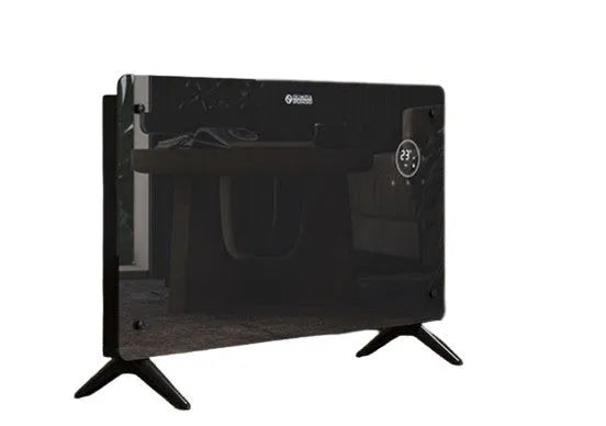 WIFI 99238 Olimpia Splendid Stufa Elettrica Convezione CALEO GLASS finitura nera 2000W Wi-Fi