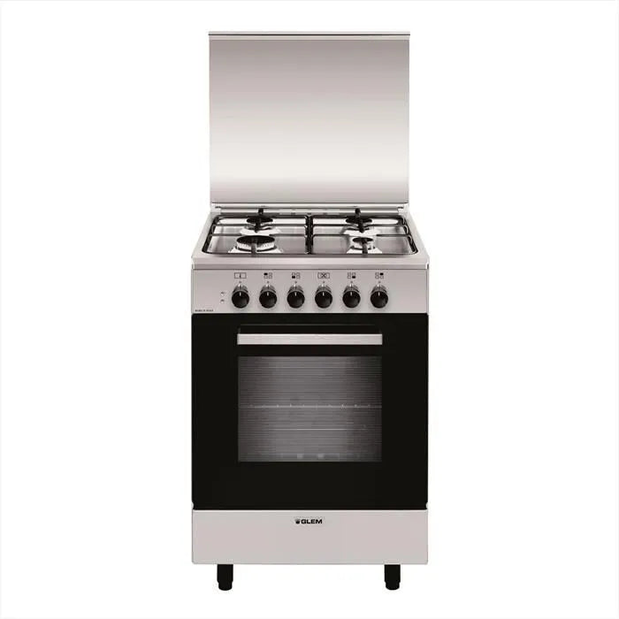 GLEM GAS modello A554MI6, Cucina a gas classe di efficienza energetica A-INOX
