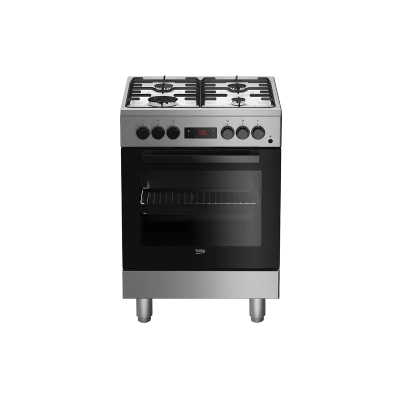 Beko forno elettrico, FSE62110DXF - Cucina a Gas 4 zone di cottura 60x60 cm acciaio inossidabile