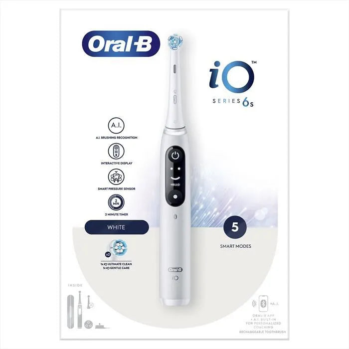 Oral-B, Spazzolino elettrico IO6 SERIES, colore bianco