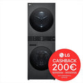 LG lavasciuga, WASHTOWER WT1210BBF 12/10 Kg classe di efficienza energetica A-Platinum finitura nera
