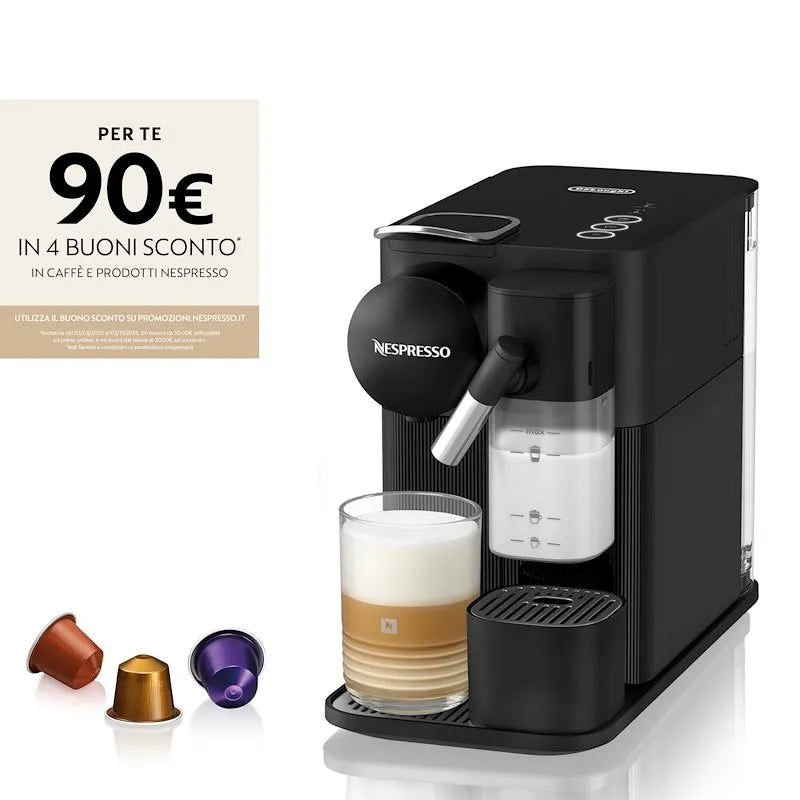 DE'LONGHI Nespresso modello Caffu00e8 EN510.B, Macchina Lattissima One finitura nera
