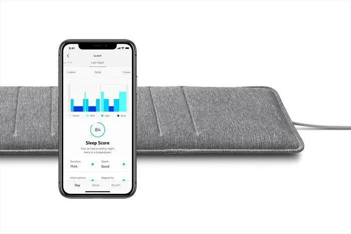 WITHINGS, SENSORE SONNO CON RILEVAMENTO APNEA NOTTURNA, colore grigio