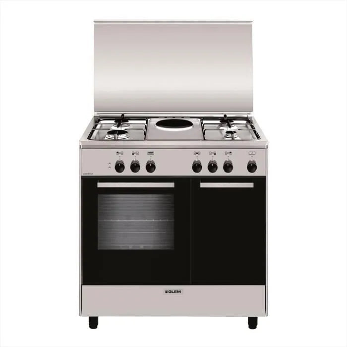 GLEM GAS modello AR856EI, Cucina a gas ed elettrica classe di efficienza energetica A-Inox