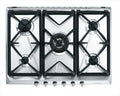 SMEG piano cottura a gas, modello SRV576GH5 5 fuochi 68,5cm-Inox