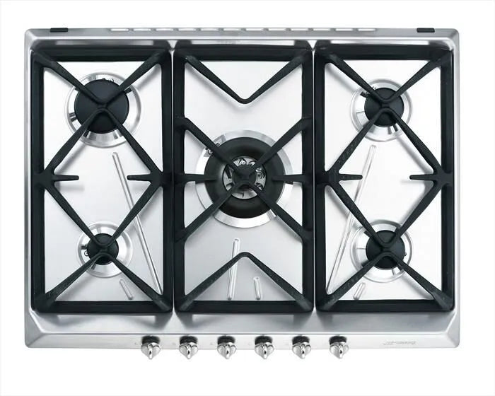 SMEG piano cottura a gas, modello SRV576GH5 5 fuochi 68,5cm-Inox