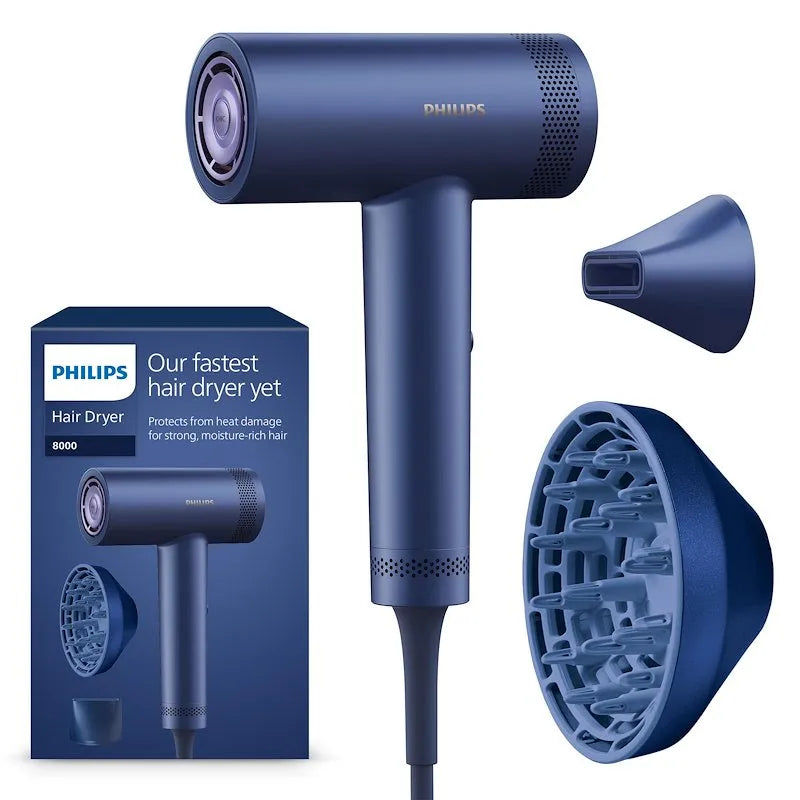 PHILIPS asciugacapelli, modello 8000 Series Bhd839/10 Blu