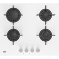 Beko piano cottura a gas, HILG 64222 SW / HILG64222SW - finitura bianca in Cristallo 60 cm 4 zone di cottura