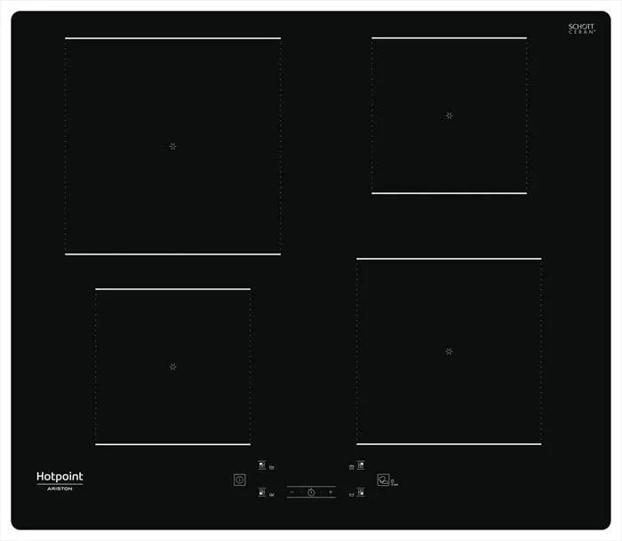 Hotpoint piano cottura a induzione, HQ 5660S NE 59 cm, colore nero