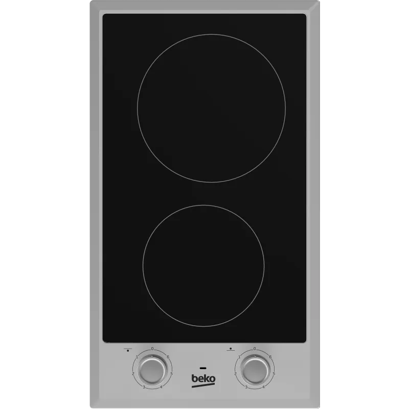 Beko piano cottura elettrico, HDCC32200X - per installazione a incasso 2 Piastre in Vetroceramica HDCC 32200 X