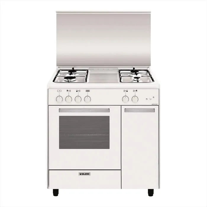 Glem Gas, Cucina a gas AS854GX Classe A, colore bianco