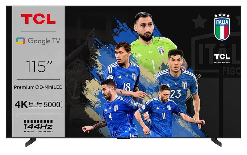 televisore LED, 4K 115' 115x955 MAX finitura nera, TCL